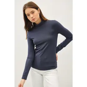 Colby Turtle Neck Knit Top - Eclipse
