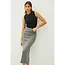 Kerra Knitted High Rise Midi Skirt- Grey