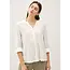 Rue Mandarin Collar Button Down Top - Off White