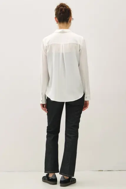 Bonnie Button Up Long Sleeve - White