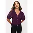 Vivian  Ruffle Button Top - Plum