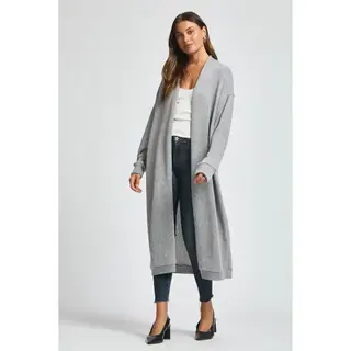 Alyssa Long  Cardigan - Grey
