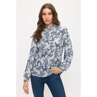 Becca Mockneck Sweater - Blue/Grey