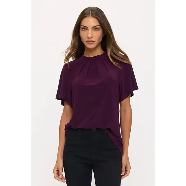 Kenzie Baby Ruffle Blouse -Plum