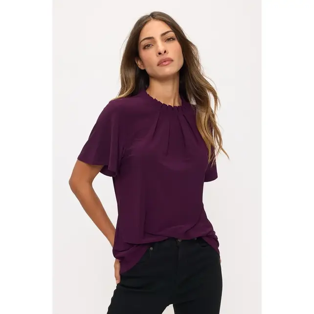 Kenzie Baby Ruffle Blouse -Plum