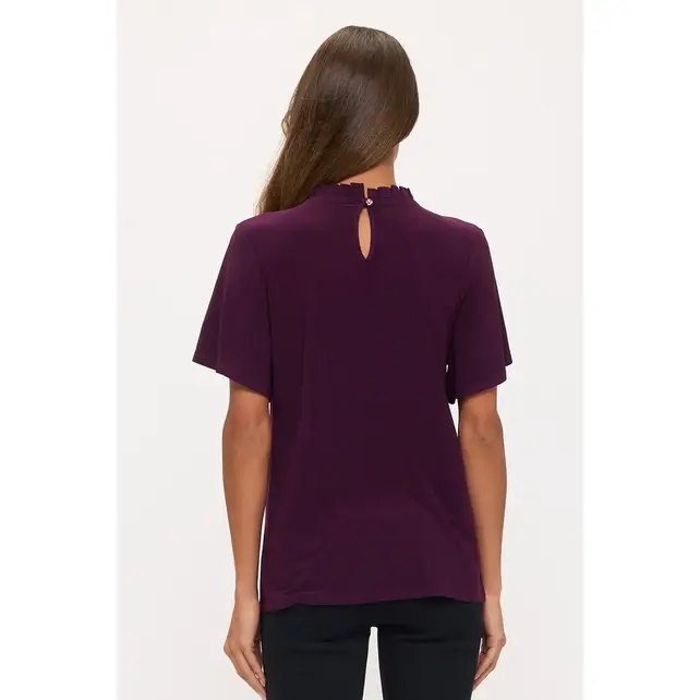 Kenzie Baby Ruffle Blouse -Plum