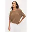 Mara Rib Knit Button Side Sweater - Mocha