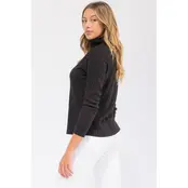 Vicky Ribbed MockNeck Sweater - Black