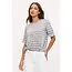 Tessa Striped Dolman Short Sleeve - Grey