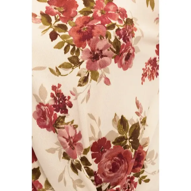 Susan Floral Print Dolman  Sweatshirt - Mauve