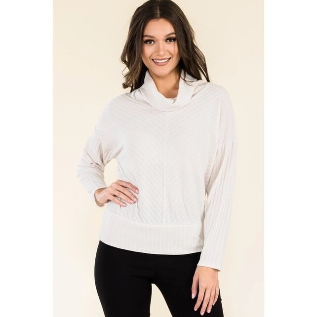Brylee Cowl Neck Sweater - Oatmeal