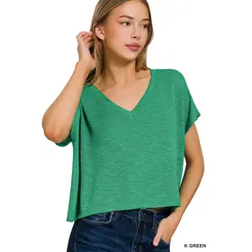 Mayai Relaxed V-Neck Knit Top