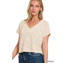 Mayai Relaxed V-Neck Knit Top