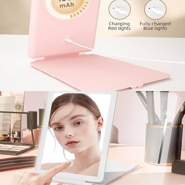 Rechargeable Travel Led Makeup Vanity Mirror Tablet