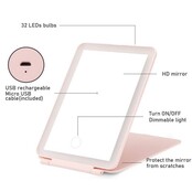Rechargeable Travel Led Makeup Vanity Mirror Tablet