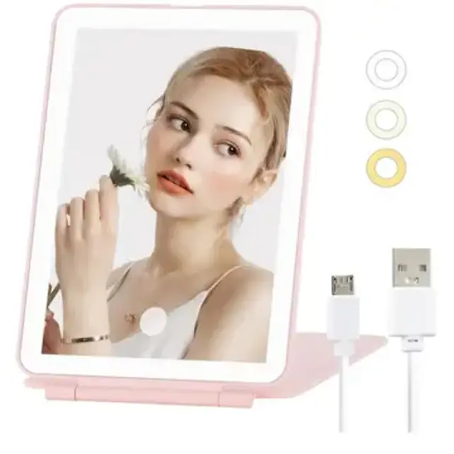 Rechargeable Travel Led Makeup Vanity Mirror Tablet