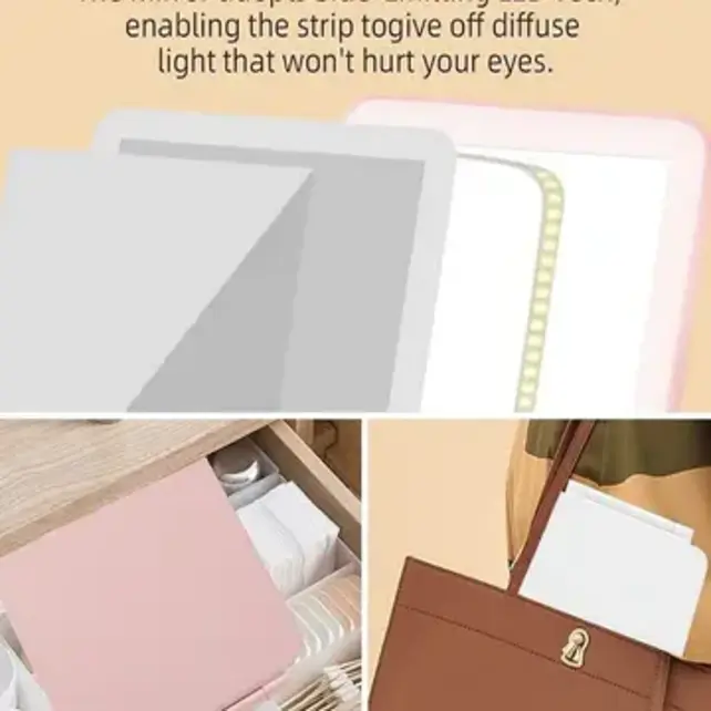 Rechargeable Travel Led Makeup Vanity Mirror Tablet