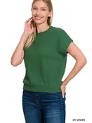 Benda Banded Bottom Short Sleeve Sweater