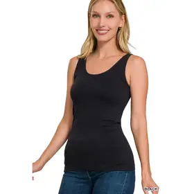 Zami 2 Way V-Neck/Scoop Neck Seamless Tank