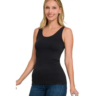 Zami 2 Way V-Neck/Scoop Neck Seamless Tank