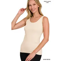 Zami 2 Way V-Neck/Scoop Neck Seamless Tank