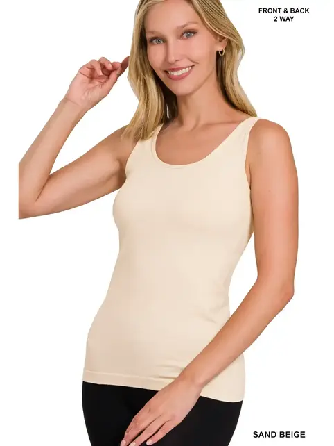 Zami 2 Way V-Neck/Scoop Neck Seamless Tank