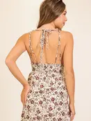 Polli Floral Smocked Maxi Dress - Cream Brown