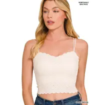 Raleigh Seamless Lace Bralette - Sand Beige