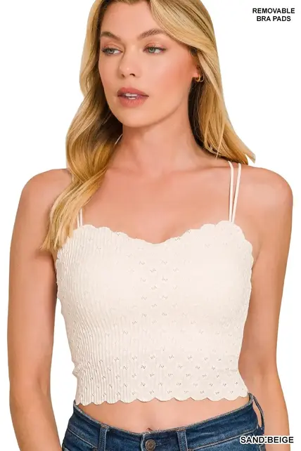 Raleigh Seamless Lace Bralette - Sand Beige