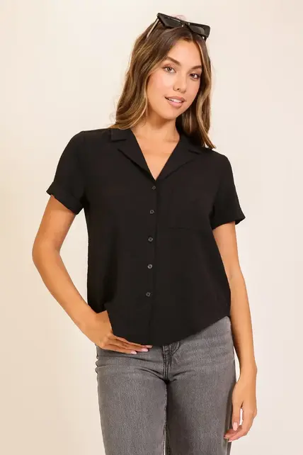 Brooklyn Button Down Shirt - Black