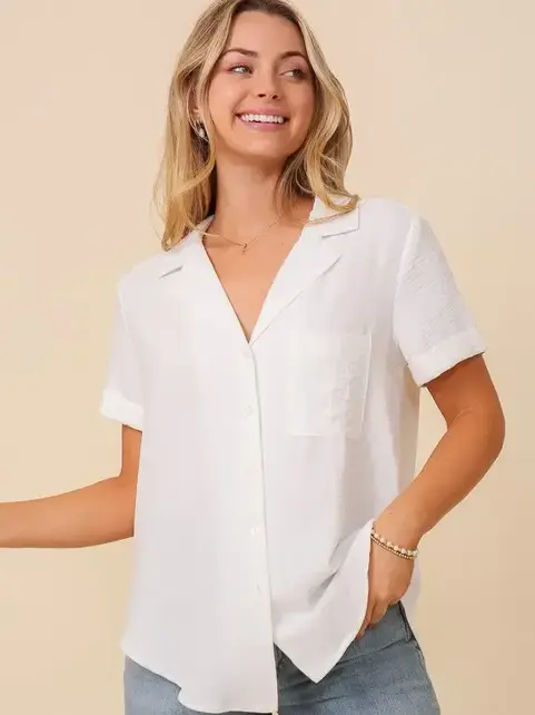Brooklyn Button Down Shirt - White