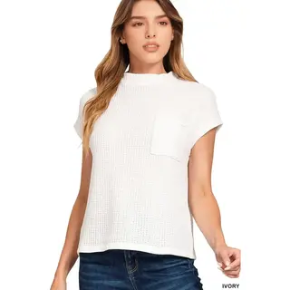 Jaleo Chenille Waffle Sweater - Ivory
