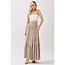 Ruffled Tiered Maxi Skirt - Sand