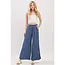 Waist Smocked Wide Leg Pants - DK Indigo