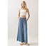 Waist Smocked Wide Leg Pants -  LT Blue Shadow
