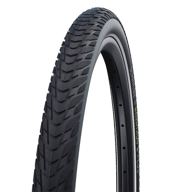 Schwalbe, Marathon E-Plus, Hybrid Tire, Wire, Clincher, Addix E, TwinSkin, 67TPI, Black Reflective