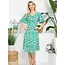 Flurry of Vintage Floral Print Dress - Green