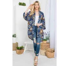 Tropical Print Kimono