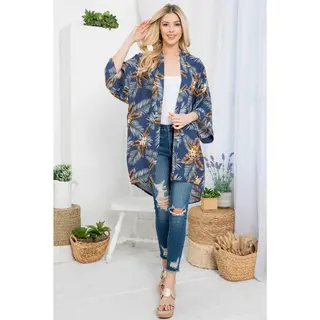 Tropical Print Kimono