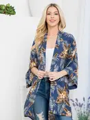 Tropical Print Kimono