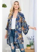 Tropical Print Kimono