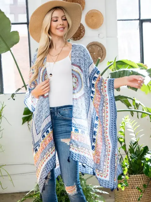 Bohemian Print Kimono