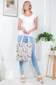 Bicycle and Floral Canvas Tote Bag