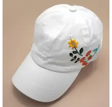 Embroidery Floral Baseball Cap Hat