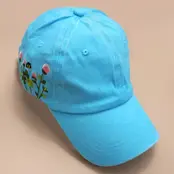 Embroidery Floral Baseball Cap Hat