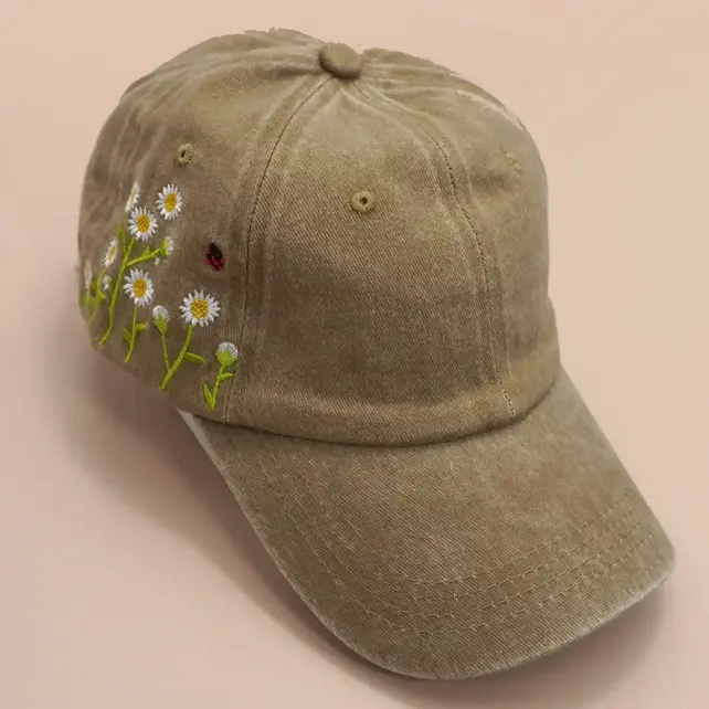 Embroidery Floral Baseball Cap Hat