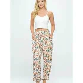 Bicycle with Floral Print Pant