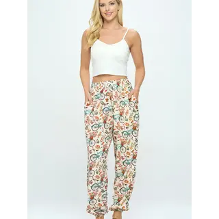 Bicycle with Floral Print Pant