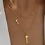 Jossyln By Wall to Wall 18K Stainless Steel Tarnish Free Cross Necklace | 40NK361