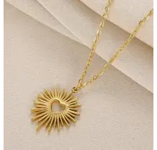 18K Stainless Steel Tarnish Free Heart Necklace | 40NK9541